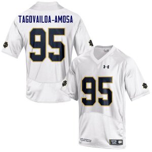 Notre Dame Fighting Irish Men's Myron Tagovailoa-Amosa #95 White Under Armour Authentic Stitched College NCAA Football Jersey HCC3699ZB